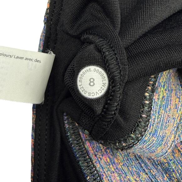 LULULEMON Energy Bra High Neck Long Line B–D Cup Size 8 Spectral Fusion Jacquard - Picture 8 of 8